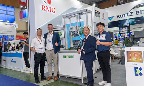 Máy DEPRAG tại gian hàng RMG thu hút nhiều khách hàng quan tâm trong buổi triển lãm NEPCON 2023